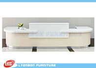 Белый стол приема MDF деревянный для центра помощи выставки, 5000mm * 2800mm * 1050mm