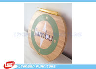OEM объезжает печатание логоса деревянной гравировки Hangable, деревянный логос/металлические пластинкы